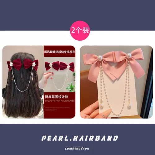 Детская заколка для волос с бантиком для принцессы с кисточками, праздничнный аксессуар для волос