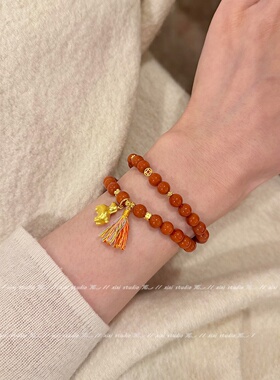 马年本命年双圈小马手链手串饰品