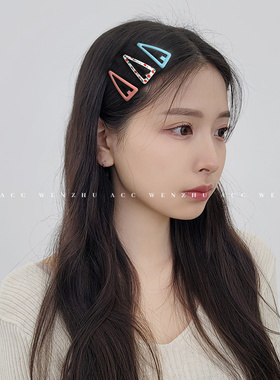 简约三角儿童发夹女2025新款