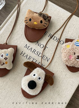 豹纹皮质墨镜夹磁吸眼镜夹收纳