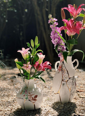 意大利seletti花瓶24K金金缮工艺