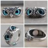Click rate source factory store owl ring men's light luxury retro style ring fashion domineering open finger a4