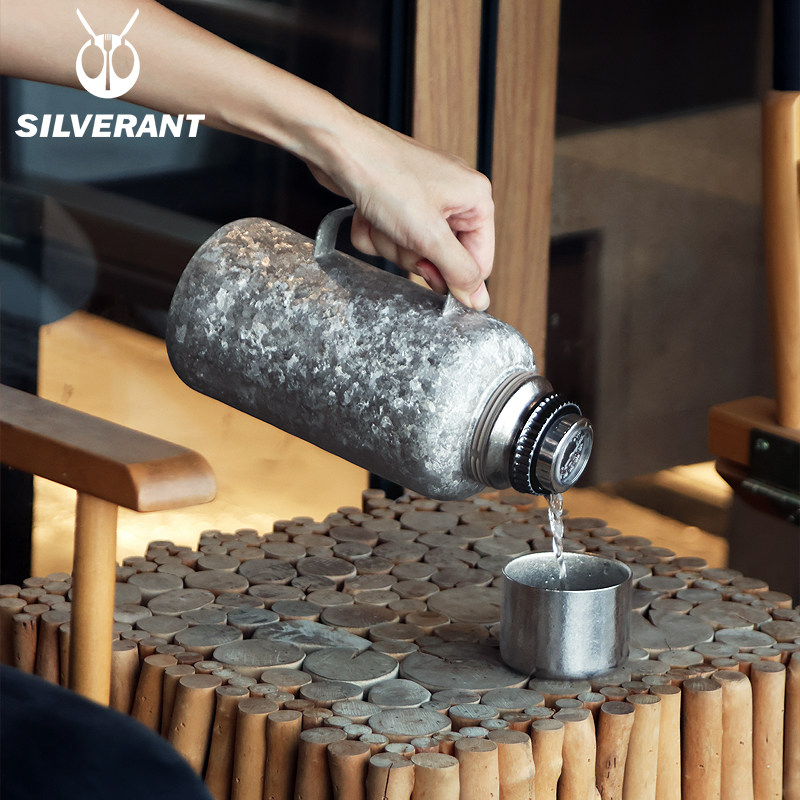 SILVERANT/银蚁纯钛保温杯大容量保温壶双层防烫水壶礼盒装养生壶,淘宝优惠券,粉丝福利购,淘宝优惠卷