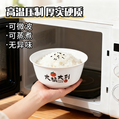稻壳一次性饭碗大号加厚食品级家用碗筷结婚过年乔迁高颜值餐具碗 - 图2