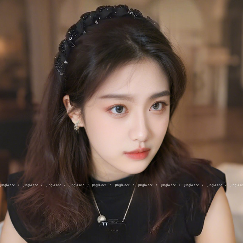 赫本路易斯繁星发箍女2025新款高级感洋气时尚发卡高颅顶头箍头饰 - 图2