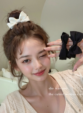 在逃公主显白丸子头蝴蝶结发圈