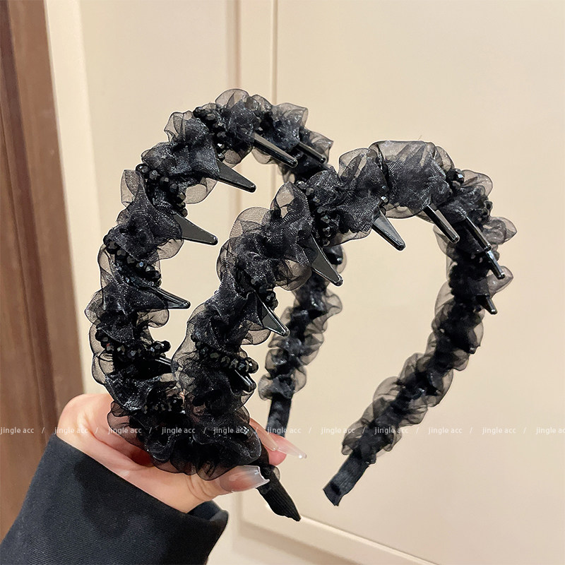 赫本路易斯繁星发箍女2025新款高级感洋气时尚发卡高颅顶头箍头饰 - 图1