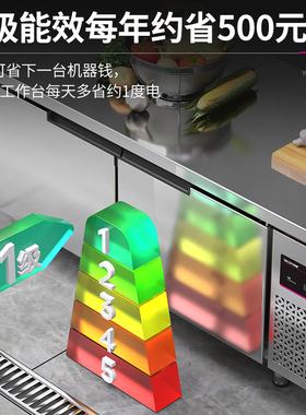【现货速发】乐创冷藏双温工作台