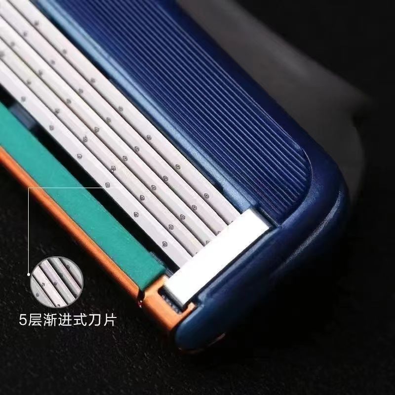 德国精工五层刀片新剃须刀5层刮胡刀手动通用锋5刀架刮胡子光头刀 - 图2