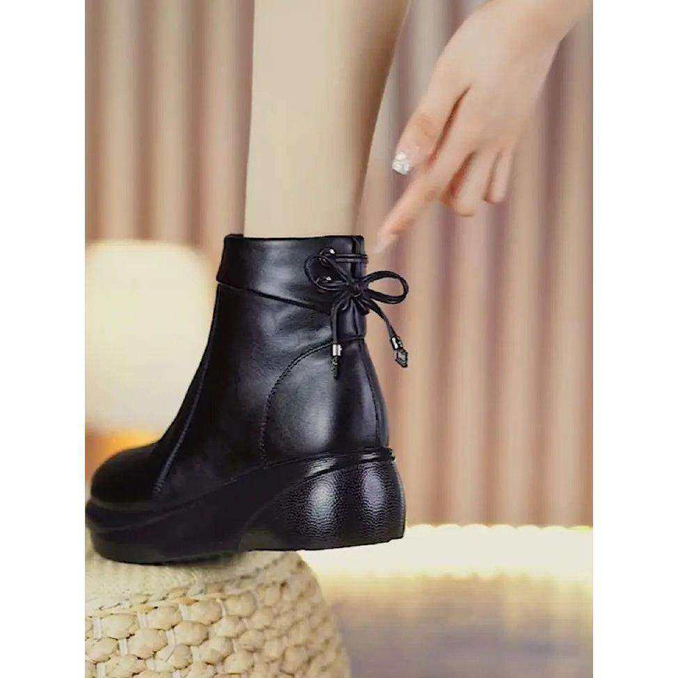 临沂商城德龙鞋新款加绒保暖短靴中老年平底厚底防滑休闲妈妈鞋,淘宝优惠券,粉丝福利购,淘宝优惠卷