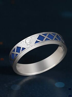 神印王座ins爆款勿忘我戒指联名动漫龙皓晨圣采儿情侣高颜值指环