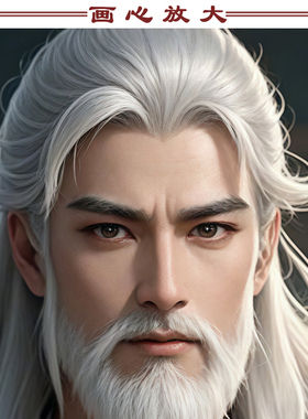 胡家仙胡天霸画像卷轴画出马堂客厅装饰画九尾狐真身胡七太爷挂画
