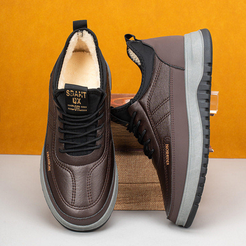 链品FUSARO男鞋保暖绵羊毛鞋子冬季男士加绒运动鞋中老年防滑a62,淘宝优惠券,粉丝福利购,淘宝优惠卷