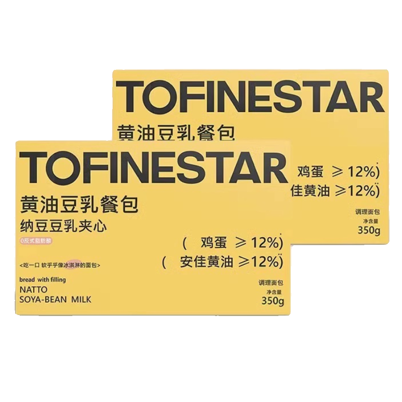 多乐星球TOFINESTAR-黄油豆乳餐包350g早餐夹心面包0蔗糖糕点 - 图3