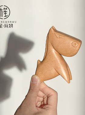 实木河马居饰网红现代桌面摆件
