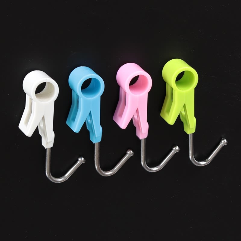 挂钩强力壁挂浴室厨房创意夹子卫生间多功能防风免打孔无痕挂衣钩