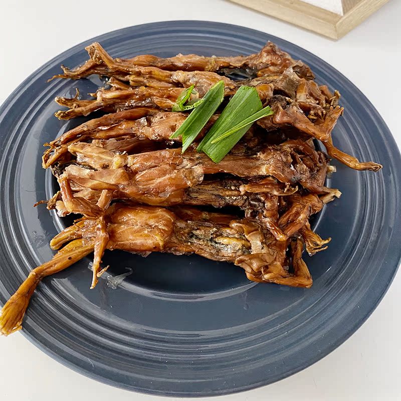 果木炭熏蛙肉真空即食田鸡肉熏青蛙肉非牛蛙鲜活稻田蛙烟熏拉丝 - 图2