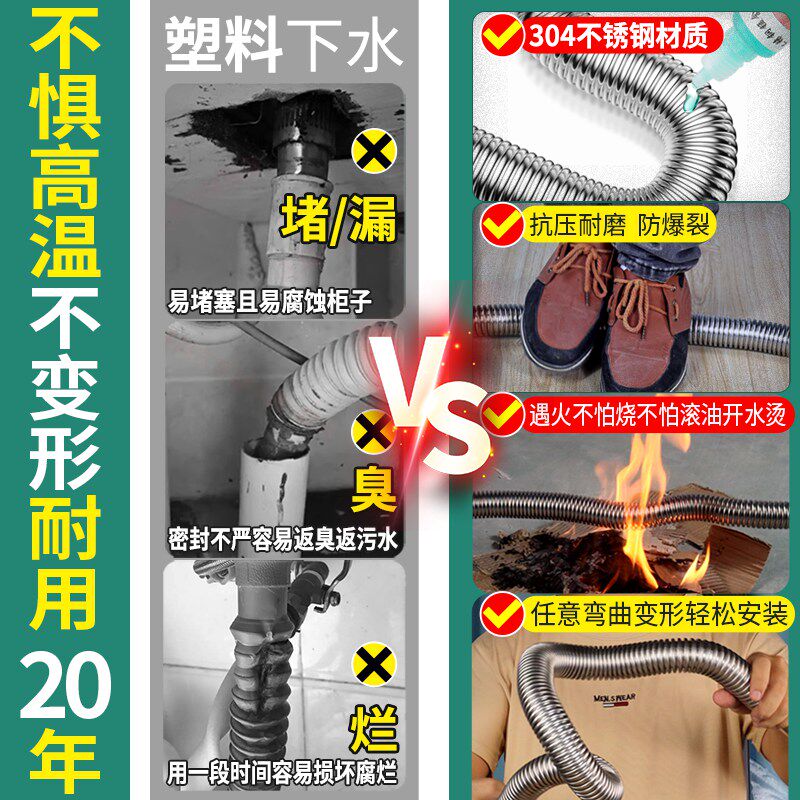 卫生间洗手盆下水器套装侧排防臭排水管不锈钢配件洗脸盆台盆全套,淘宝优惠券,粉丝福利购,淘宝优惠卷