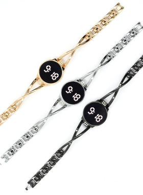 LED Fashion Watch For Women Touch Screen Ladies Time Steel B