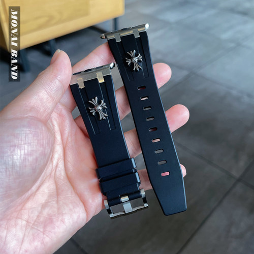 适用苹果手表S9ultra液态硅胶运动表带iwatch10applewatch11男49 - 图0
