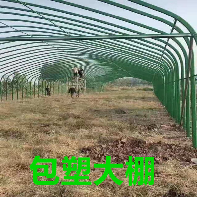 大棚骨架温室养殖种植蔬菜塑料大棚椭圆钢管包塑大棚连体连栋大棚