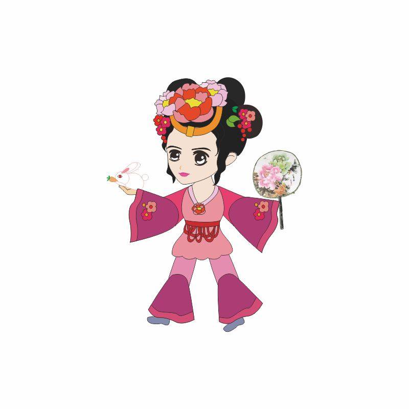 皮影戏手工diy幼儿园涂色表演道具幕布架创意卡通人偶嫦娥奔月,淘宝优惠券,粉丝福利购,淘宝优惠卷