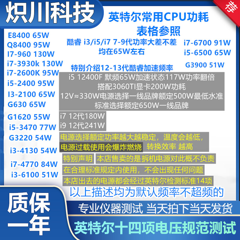 台式机300W 350W 400W 450 500W 550W 600W静音电源-图2