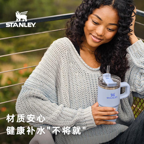 Stanley吸管杯不锈钢保冷杯小巧居家办公男女水杯591ml高颜值送礼 - 图3