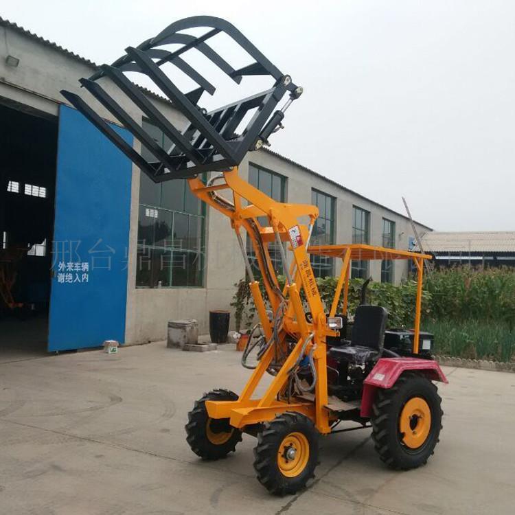 多功能轮式小铲车农用抓草机抓木机建筑机械06型小型装载机 - 图1