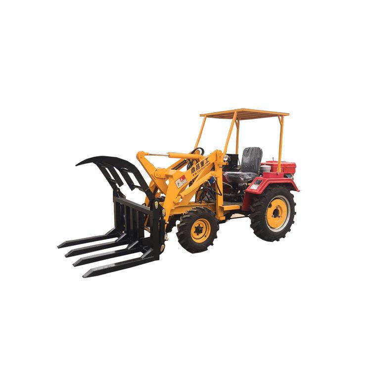多功能轮式小铲车农用抓草机抓木机建筑机械06型小型装载机 - 图3