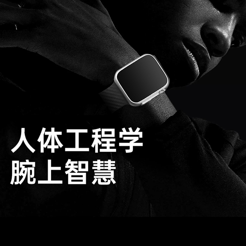 适用iwatch8苹果手表ultra硅胶磁吸表带applewatch7/6/5/4/SE2透气s8腕带高级感小众运动表链45/41mm碳纤维纹-图2