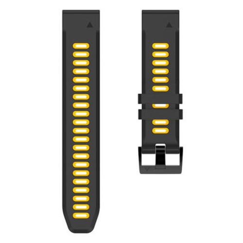 Garmin佳明fenix6/6x7x/6pro快拆双色手表带 fenix5/5X plus飞耐时3HR 935/945硅胶表带替换本能s60s62透气带-图2