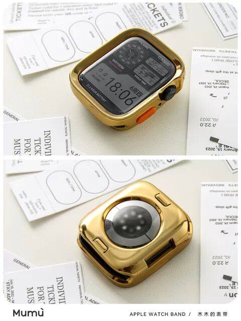 适用苹果手表iwatch ultra2/3硅胶保护壳applewatch表带49mm表套s10/11代watchse防摔防刮半包双色软壳边框46,淘宝优惠券,粉丝福利购,淘宝优惠卷