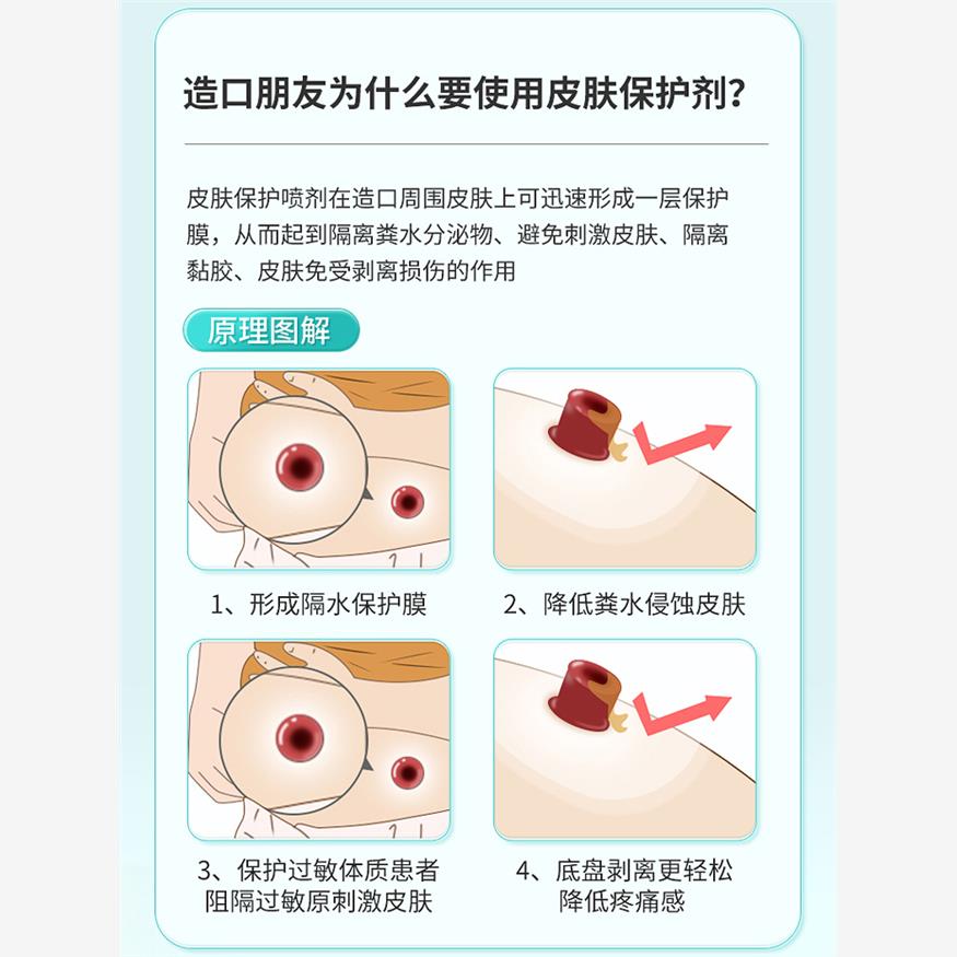 可孚造口皮肤保护剂液体敷料造瘘口护理用品附件保护膜喷剂酒精 - 图0