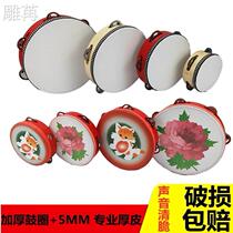 Hand Drum Dance Props Bell Drummer Hand Drum Adult Children Xinjiang Dance Flying Sky Dunhuang Kindergarten Hand Beat Drum Hand Rattle