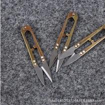 Independent Single Fit Small Scissors Sharp Plated Yarn Tailoring Slit Sheared Cut Wire Head Small Scissors Fishing Supplies Wholesale