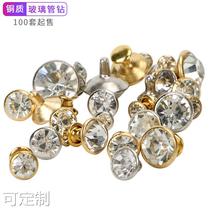 Clothing Belt Accessories White A Drilling Pipe Drilling Silver Color Edge Drilling Nail DIY Rivet Insert Drilling Ram