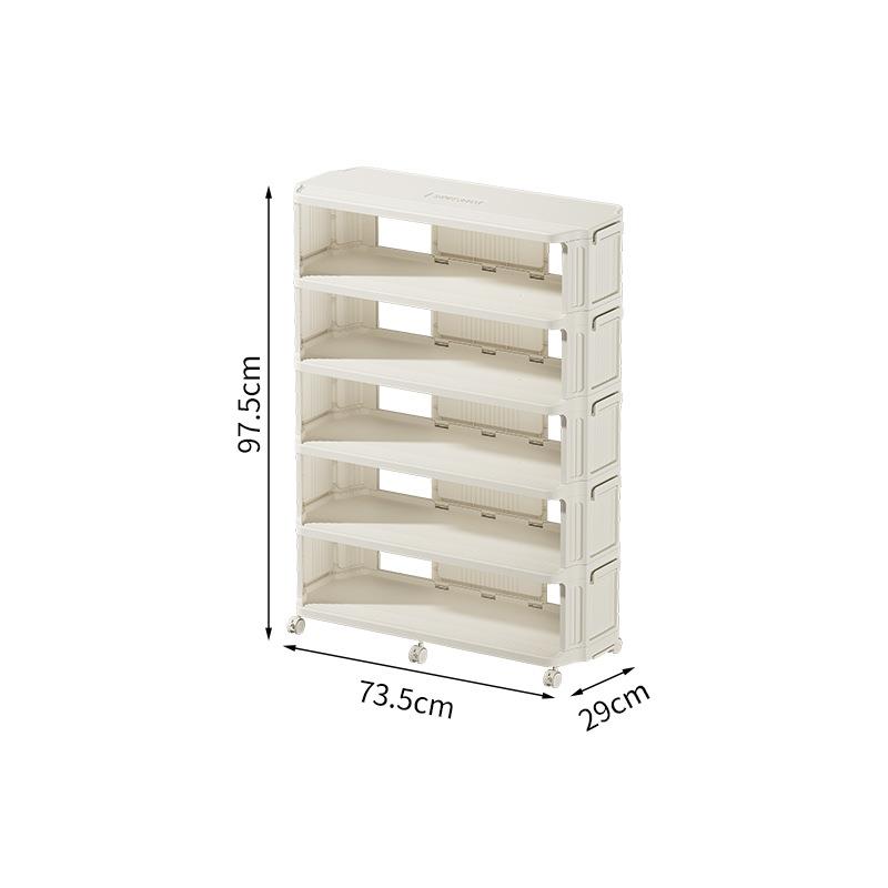 简易鞋架门口家用夹缝小窄鞋柜宿舍出租屋结实耐用多层防尘鞋架子 - 图3