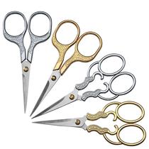 Home Scissors Tea Cut Dressmaking Line Head Plum Blossom Classical Small Scissors Creative Embroidered Cut Mini Retro Small Cut