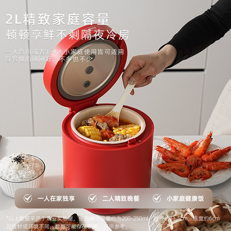 gioia新款低糖电饭煲2L家用1-2-3人蒸煮迷你小型智能多功能电饭锅