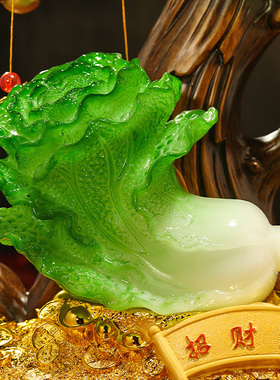 招财金蟾发财树摆件开业礼物玉白菜客厅店铺前台装饰乔迁新居礼品