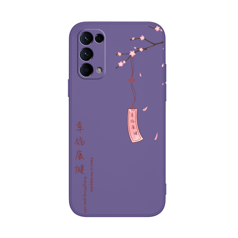 平安喜乐适用oppoReno5手机壳Reno5k新款OPPO5G硅胶套PEGM00防摔0pp0opp0pporeno男oppopegm10女opρo55G新年-图3