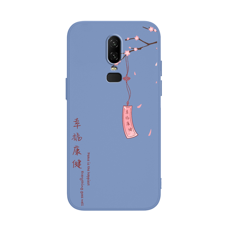 平安喜乐适用一加6手机壳oneplus6T新款A6000液态硅胶A6010保护套1十6t男女一加六1+6t全包防摔新年送钢化膜-图3