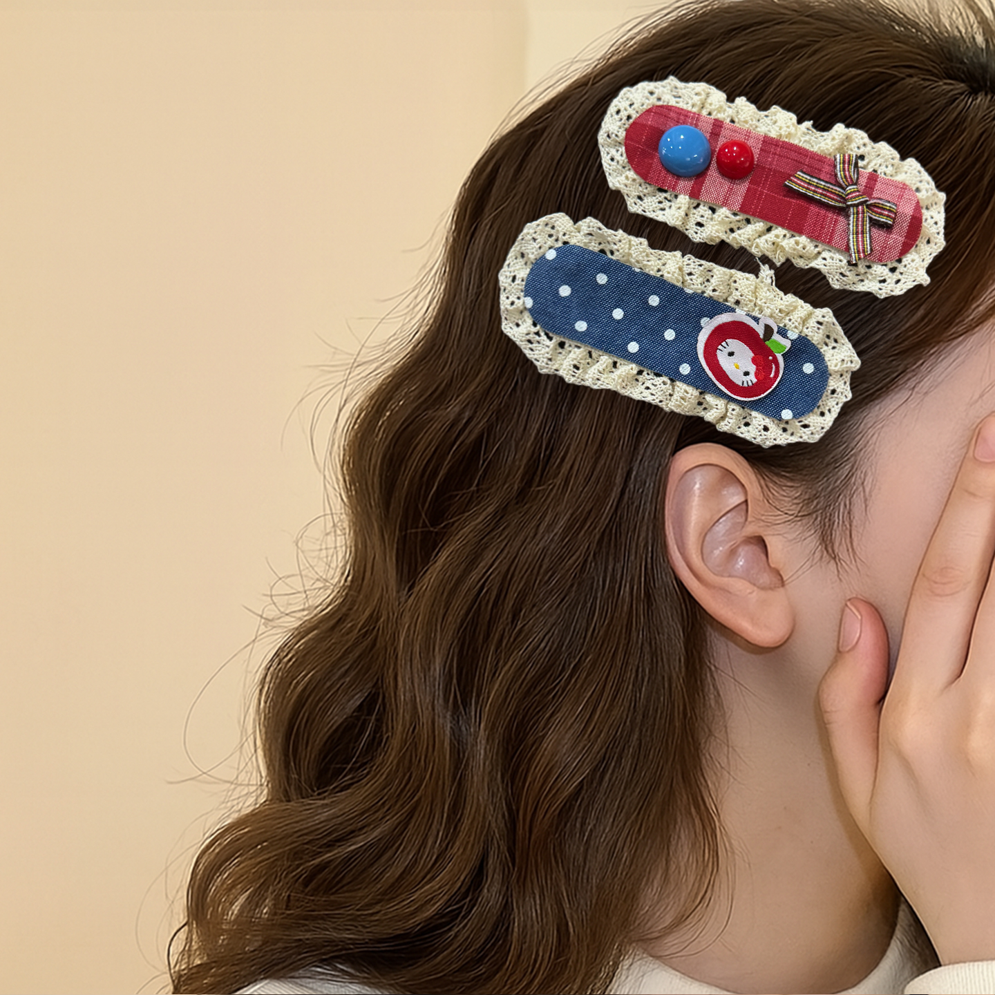 甜美前额魔术贴刘海贴侧边碎发整理神器可爱发饰少女秋季新款头饰 - 图1