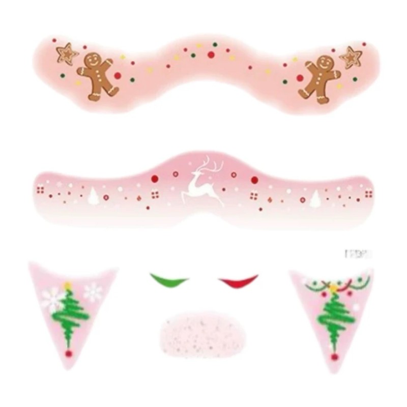 圣诞节装饰脸贴cos妆容面贴圣诞聚会派对节日装扮拍照贴纸化妆贴 - 图3