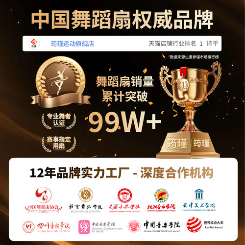 扇子舞蹈扇真丝俏灵狐真丝白色加长双面舞蹈扇子古典舞表演出专用 - 图3