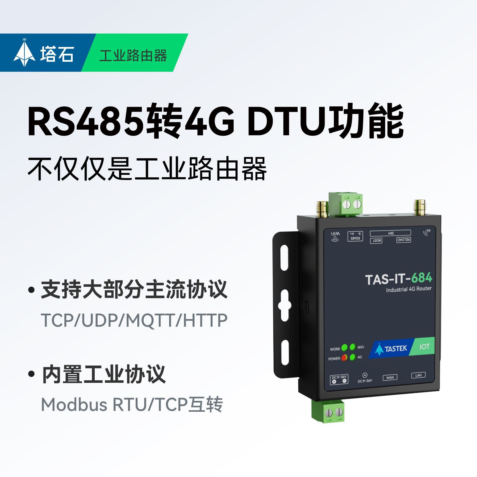 【塔石】4g工业级路由器双网口无线插卡式联网移动联通电信sim卡全网通DTU网关PLC串口通讯wifi热点数据监控 - 图0