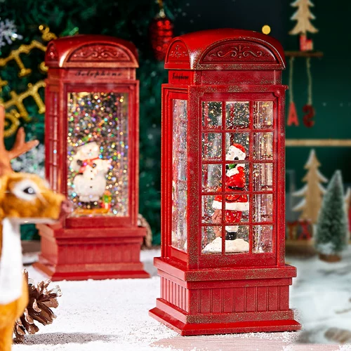 Рождественская крутящаяся детская музыкальная шкатулка, защитный амулет для пожилых людей, подарок на день рождения, со снежинками