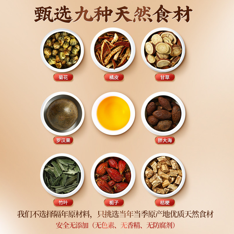 北京同仁堂烟栀子炎慢性润喉胖大海 一麦滋补养生养生茶