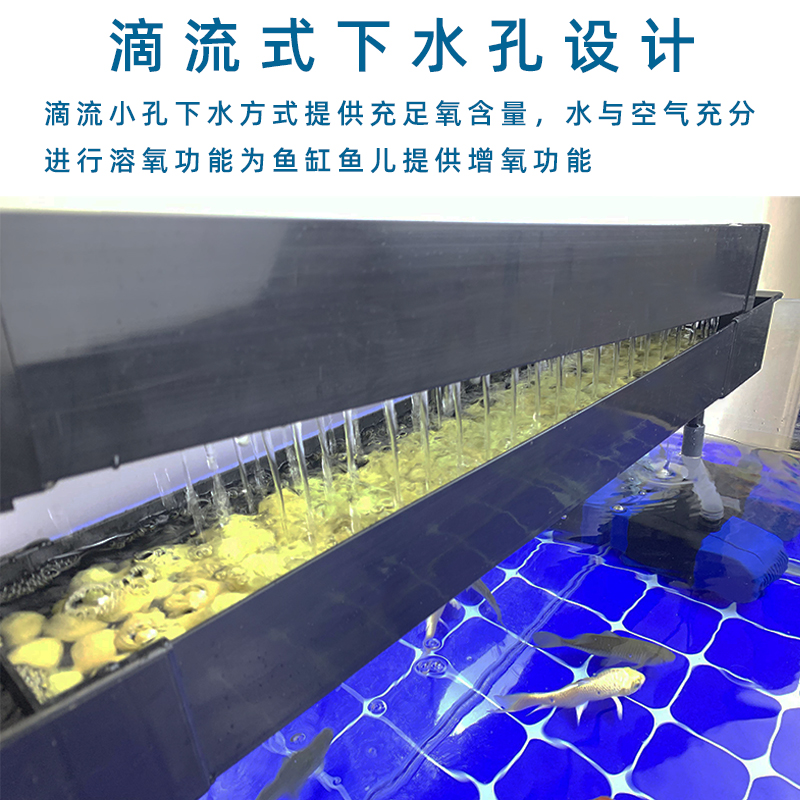 鱼缸滴流盒过滤盒干湿分离过滤器外挂式龟缸过滤箱上滤槽沼泽过滤 - 图1